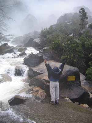 Sally at Bridalveil Falls